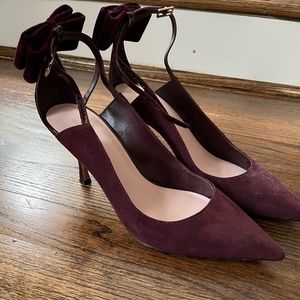 Maroon kitten heel Kate spade size 10